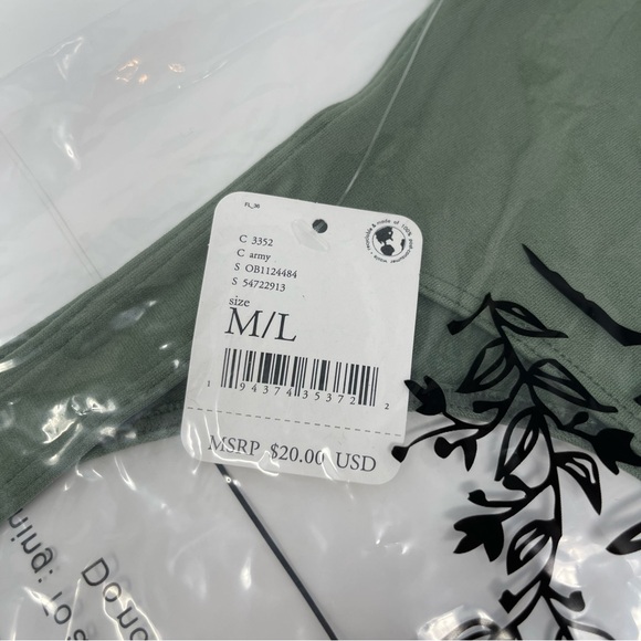 Free People Scoop Neck Crop Brami in Army Green - Picture 5 of 5